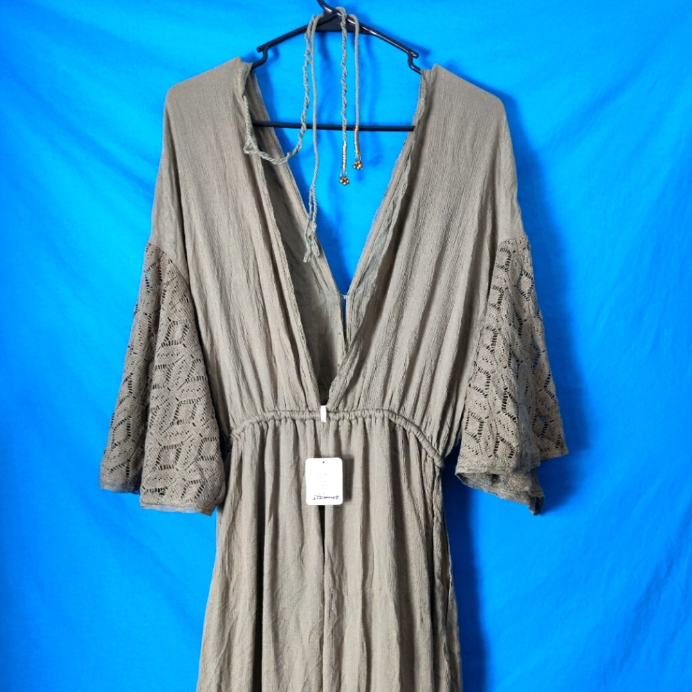 NWT Anthropologie Free People Grey Jumpsuit Romper